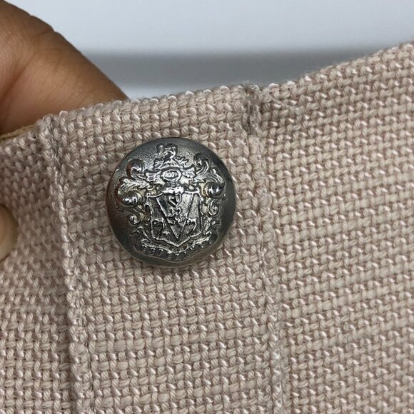 Veronica Beard Cream Colored Winnie Off Shoulder Flounce Knee Length Dress  10 - Picture 10 of 16